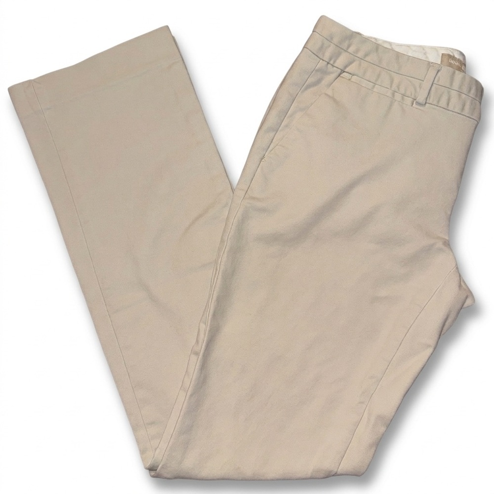 Banana Republic Ryan Fit Pants 4R Khaki Beige Cotton Stretch Straight Leg Career